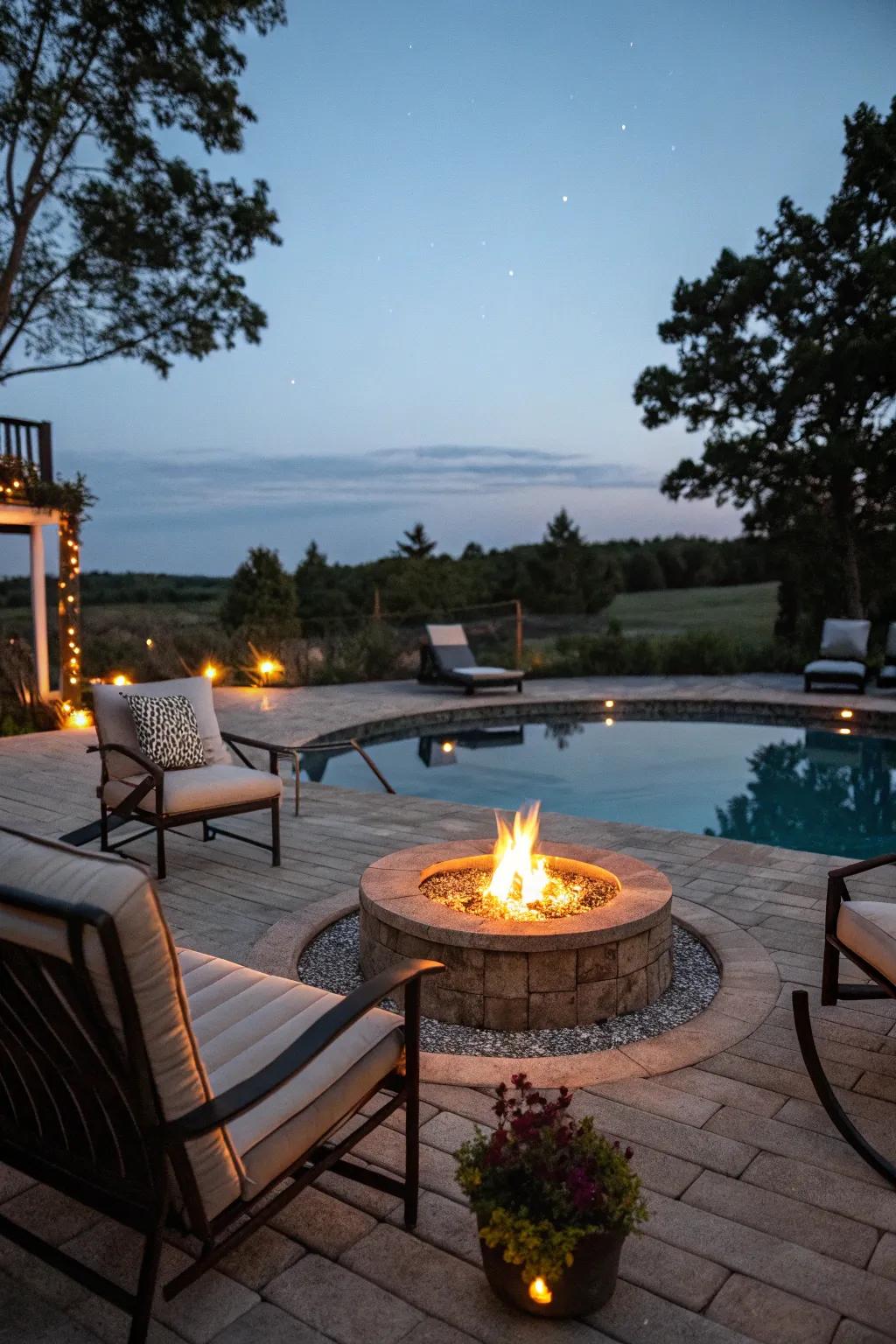 Fire pits enhance outdoor ambiance and provide warmth.