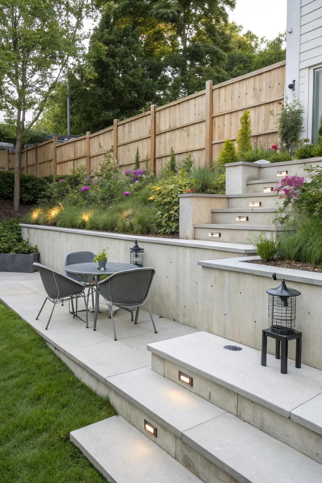 Metallic accents add a modern, industrial touch.