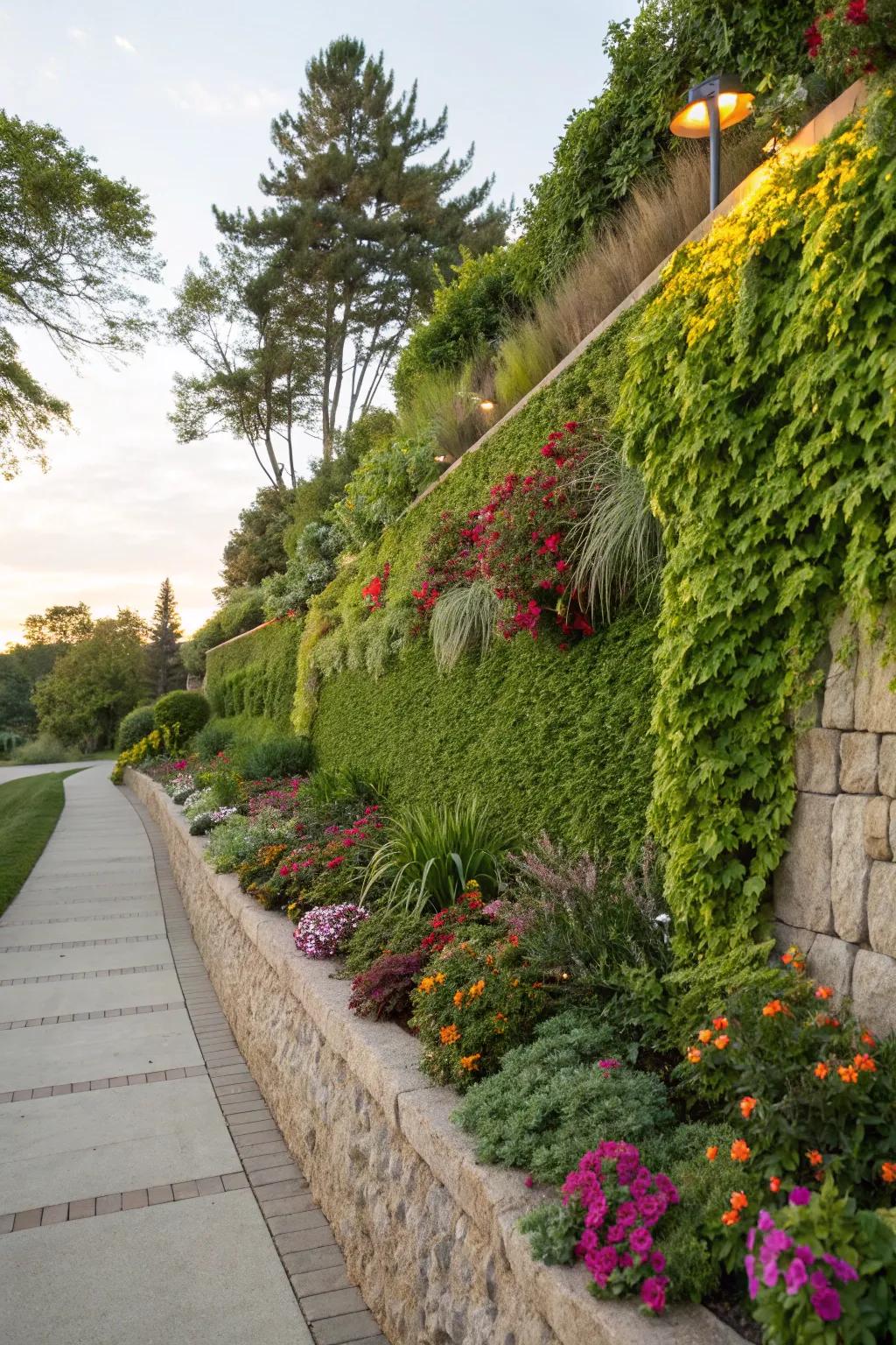 Living green walls bring eco-friendly beauty.