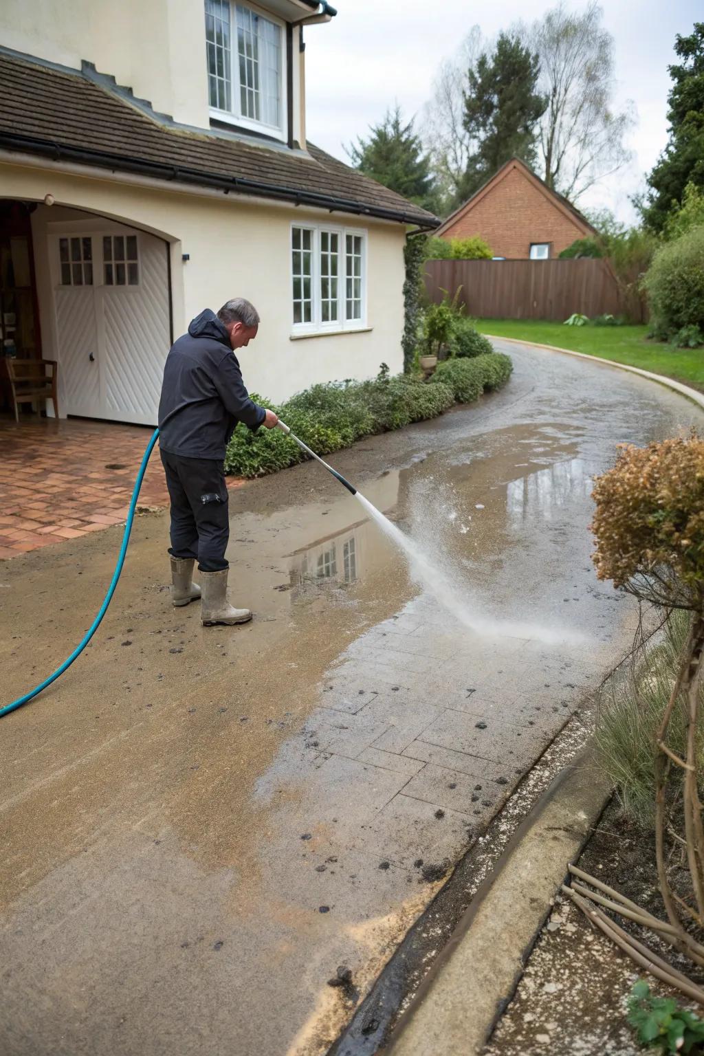 Utilizing pool backwash for cleaning.