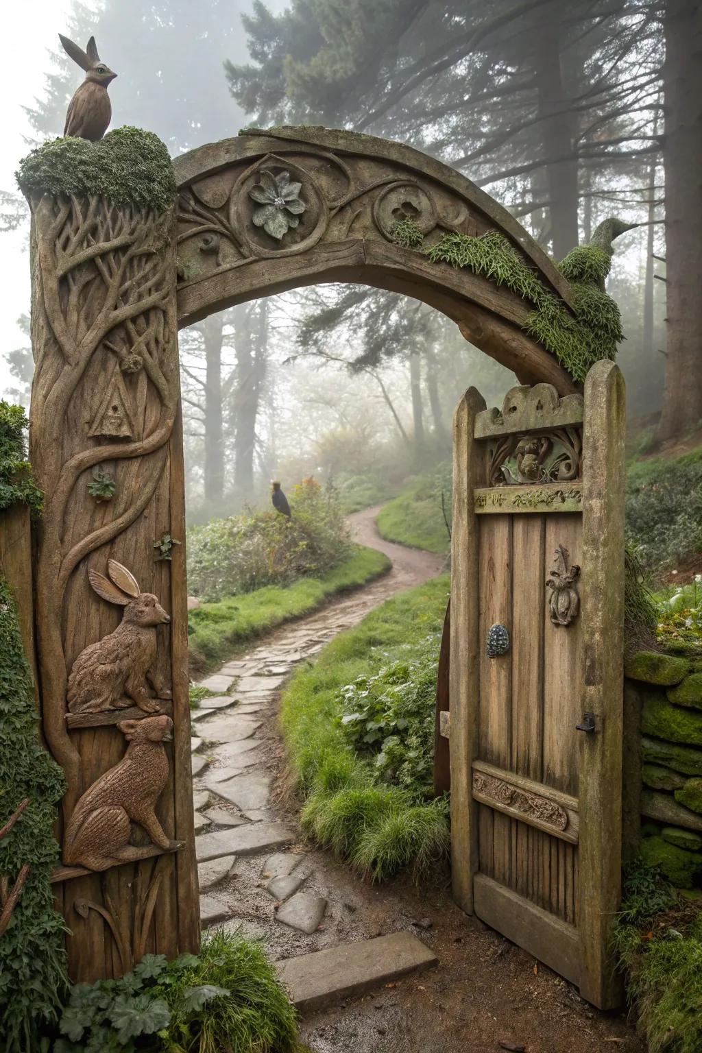 A fairy tale-inspired gate brings enchanting stories to life.