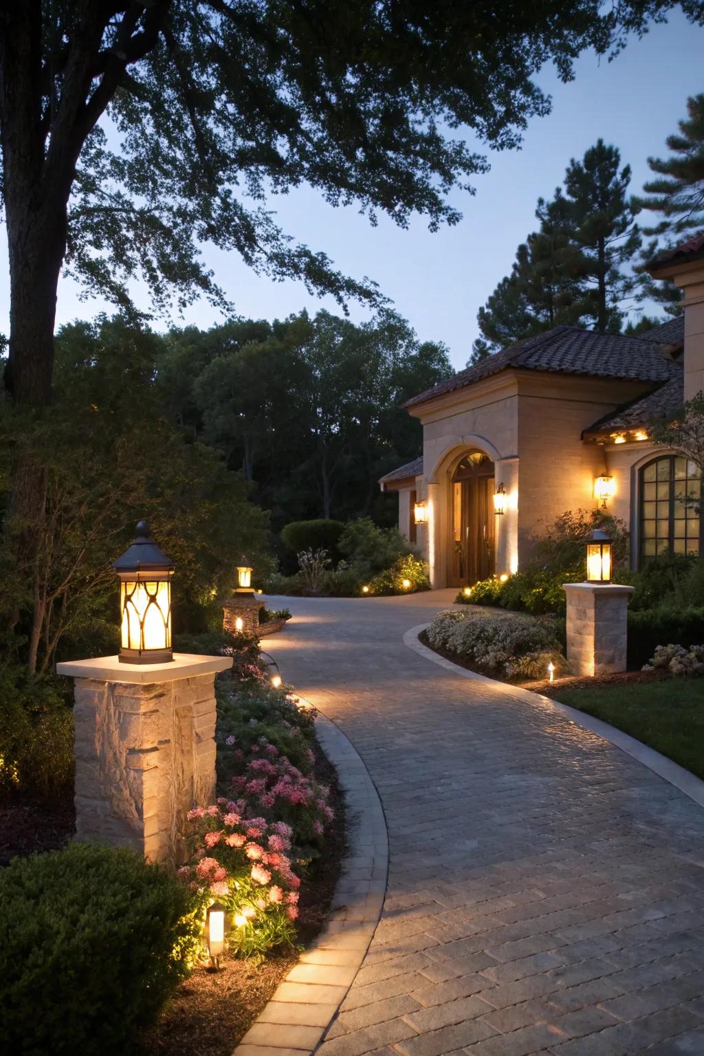 Pathway lighting that enhances safety and style.
