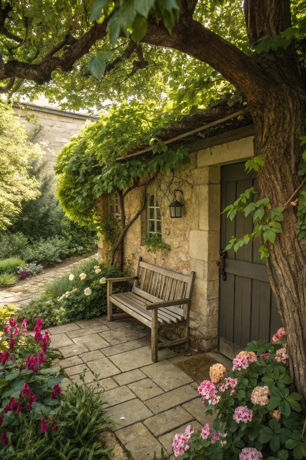 Create a cozy relaxation spot under your tree.