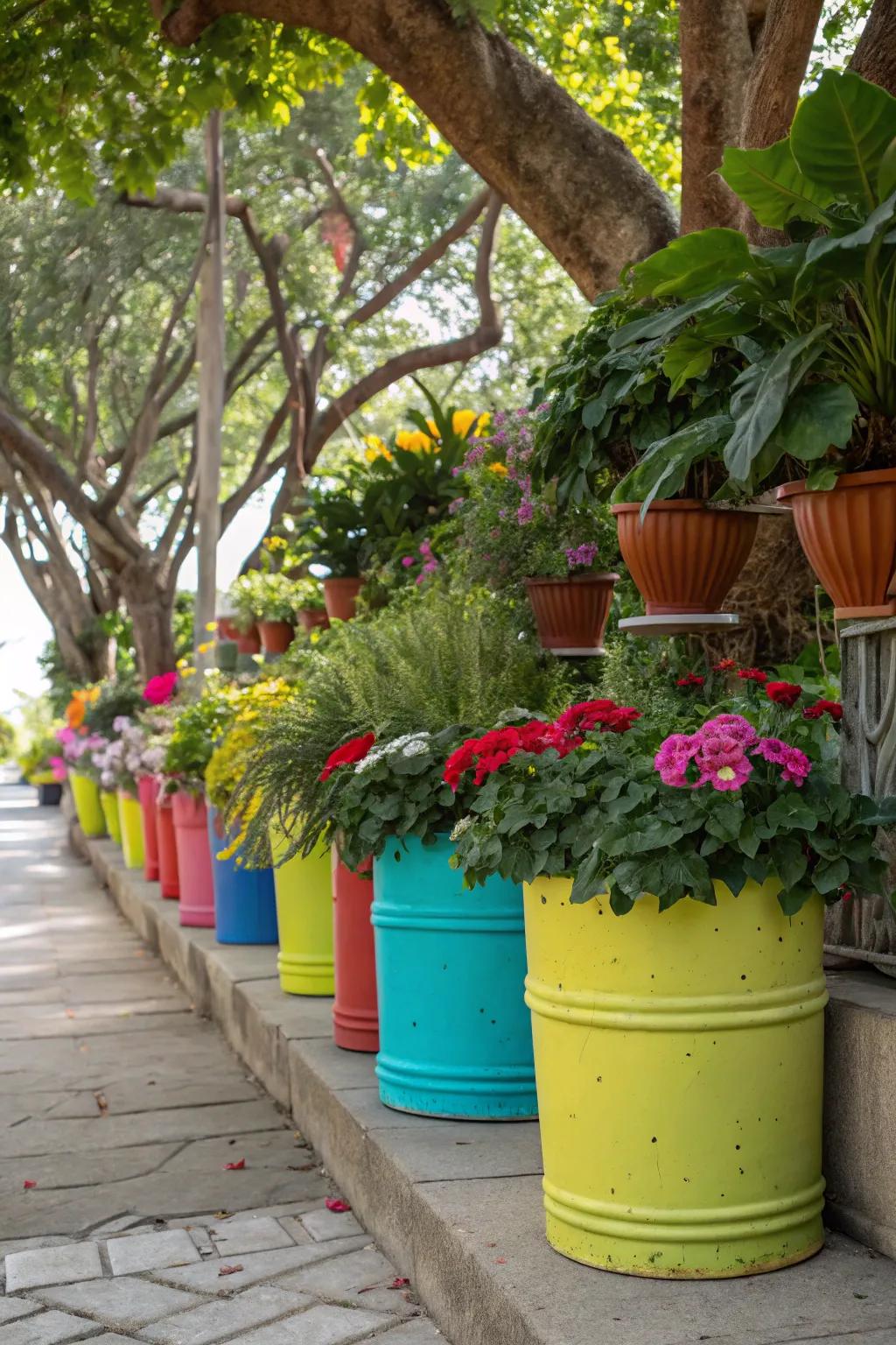 Container gardening offers flexibility and bursts of color.