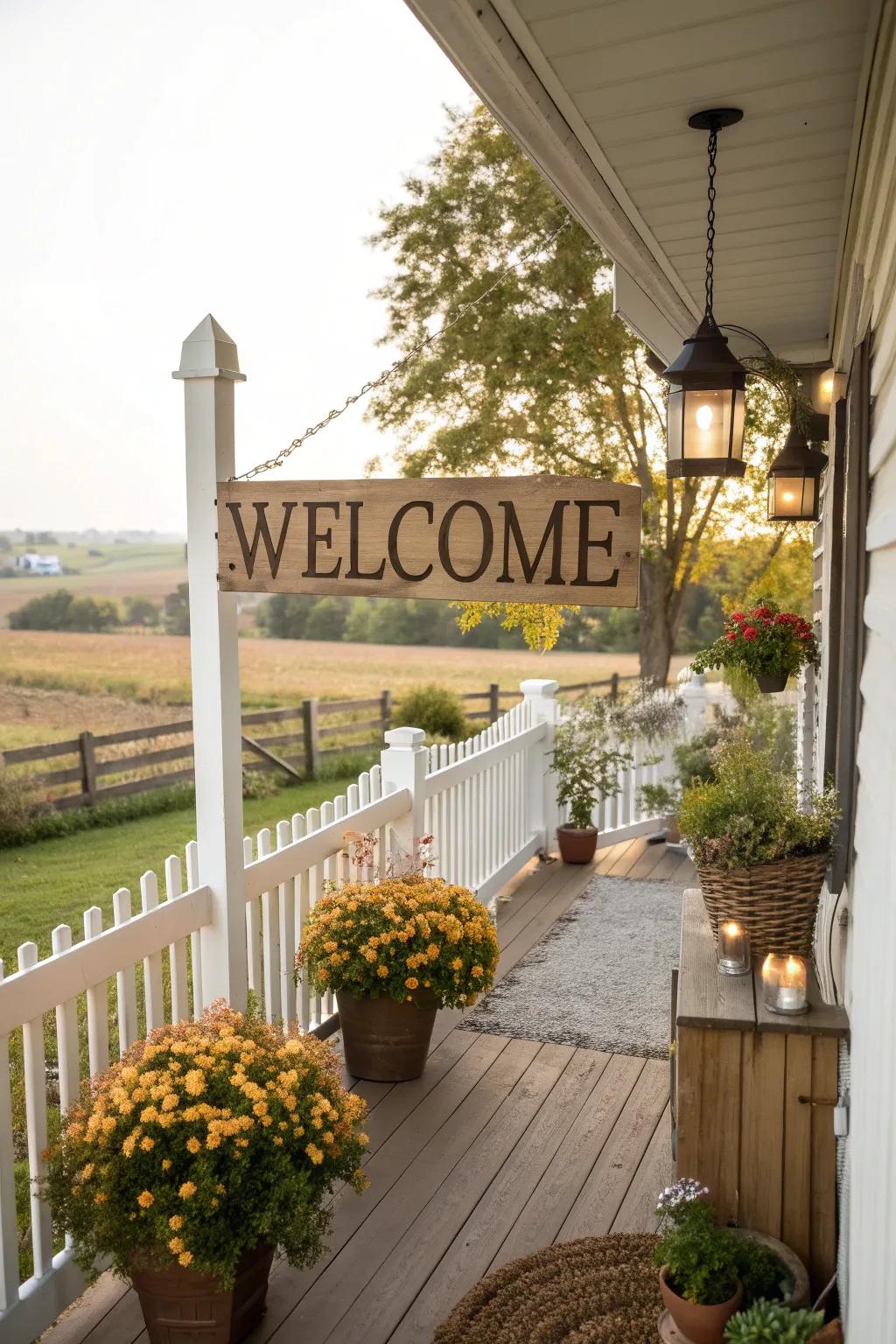 Personalized signs add a warm and welcoming touch.