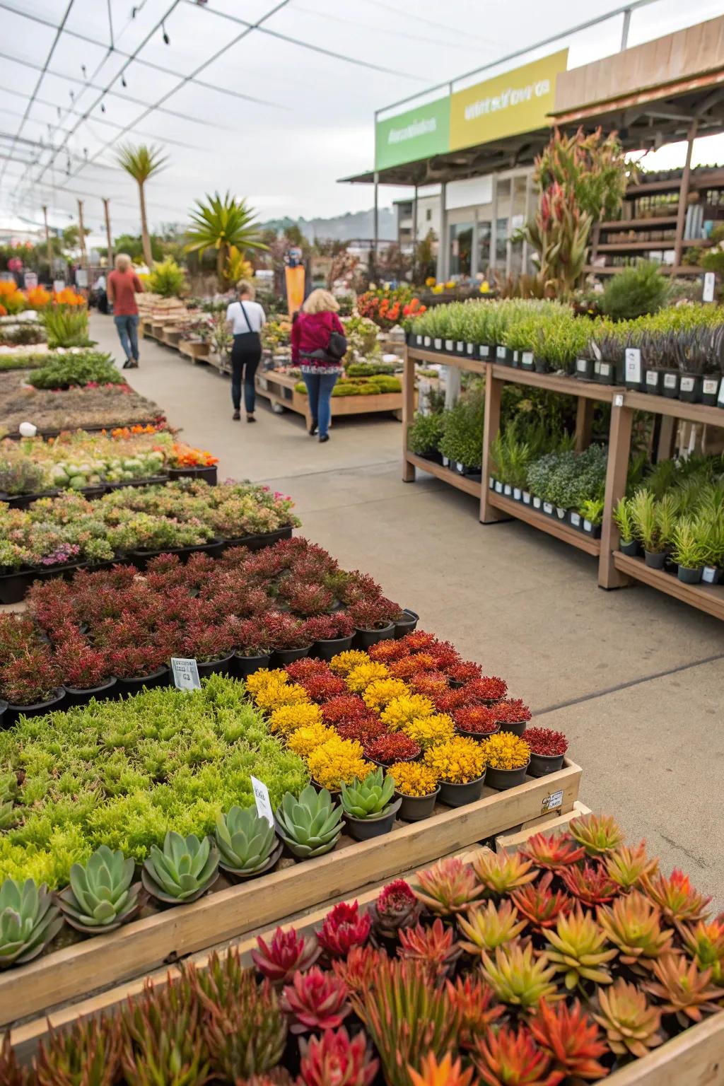 Succulent-focused garden section offering unique appeal.