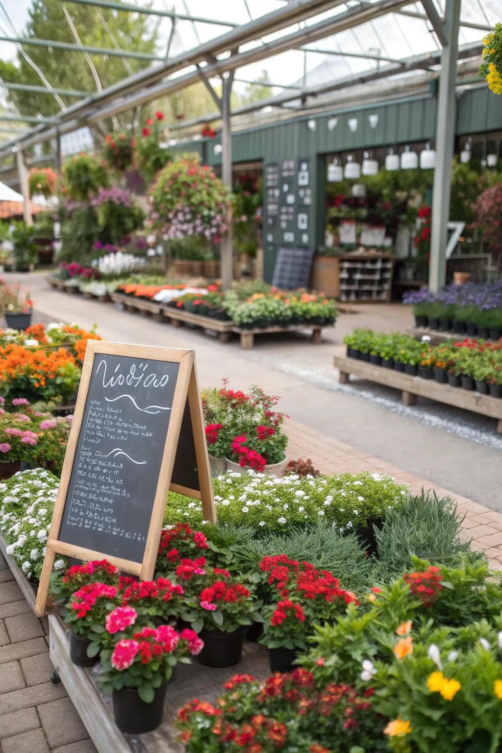 Informative chalkboards enhancing visitor interaction.