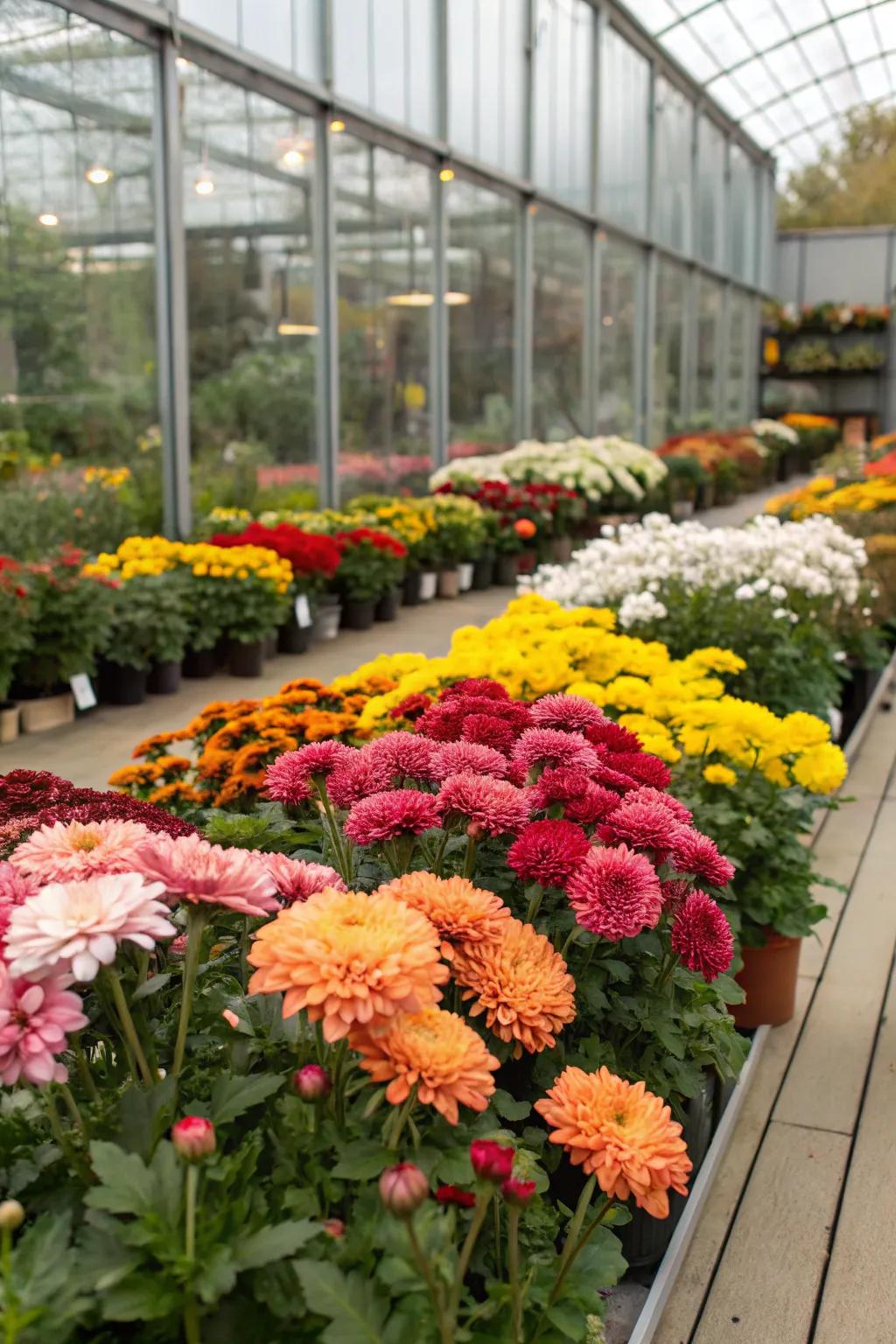 Vivid seasonal flower arrangements refreshing the space.