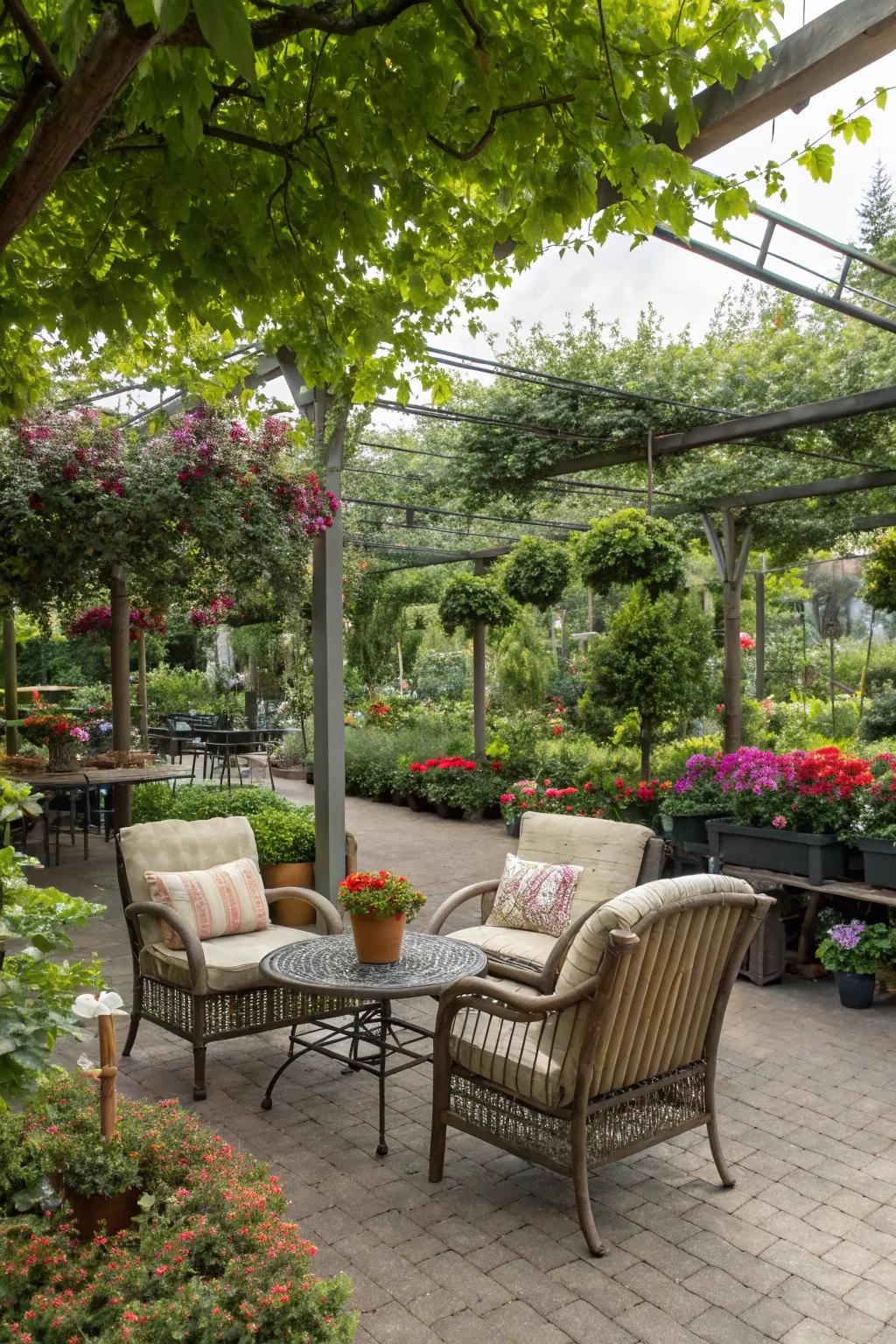 Comfortable seating arrangement inviting visitors to unwind.