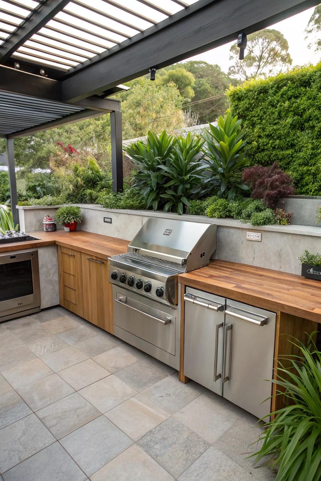 L-shaped kitchen designs offer practical workspace and flow.