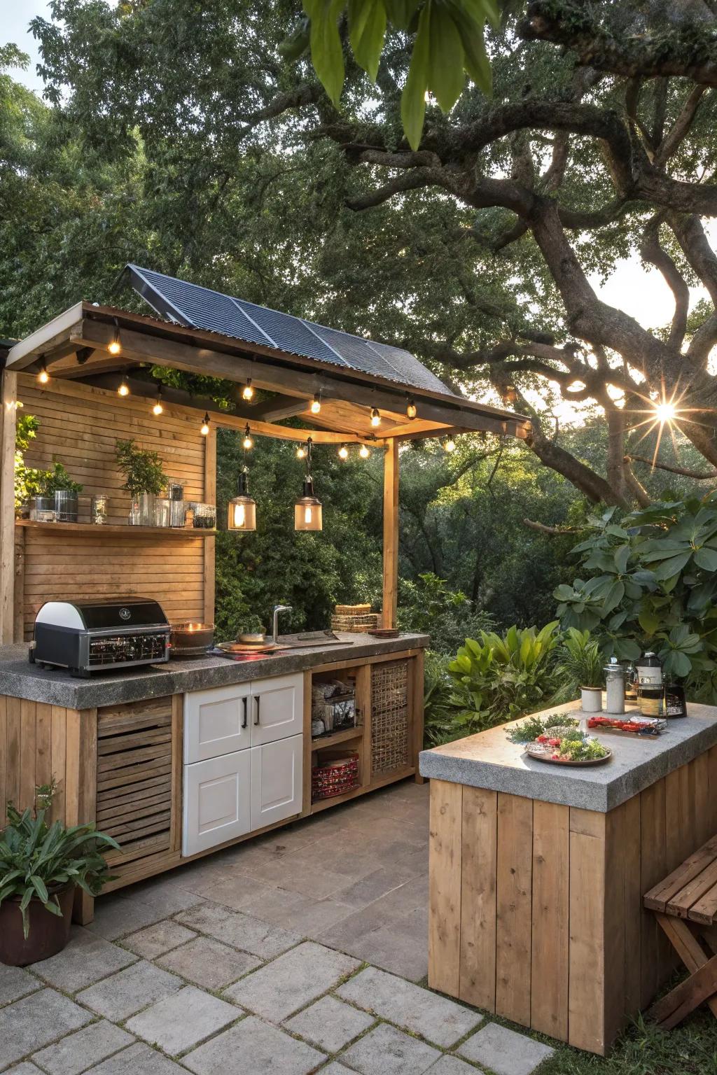 Sustainable enhancements make your outdoor kitchen eco-conscious.