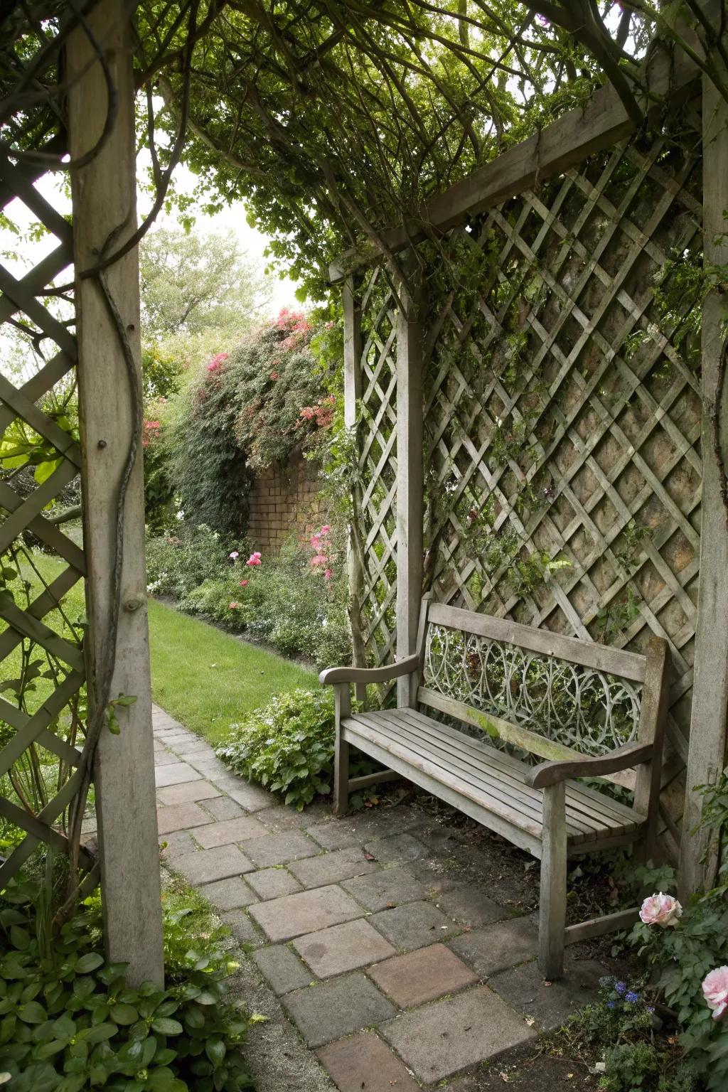 Find your personal retreat with a secluded bench.