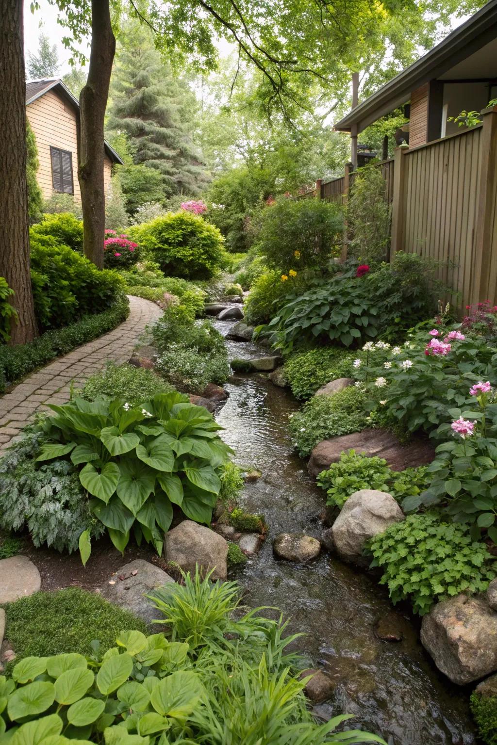 Seamlessly integrate your stream with existing landscaping.