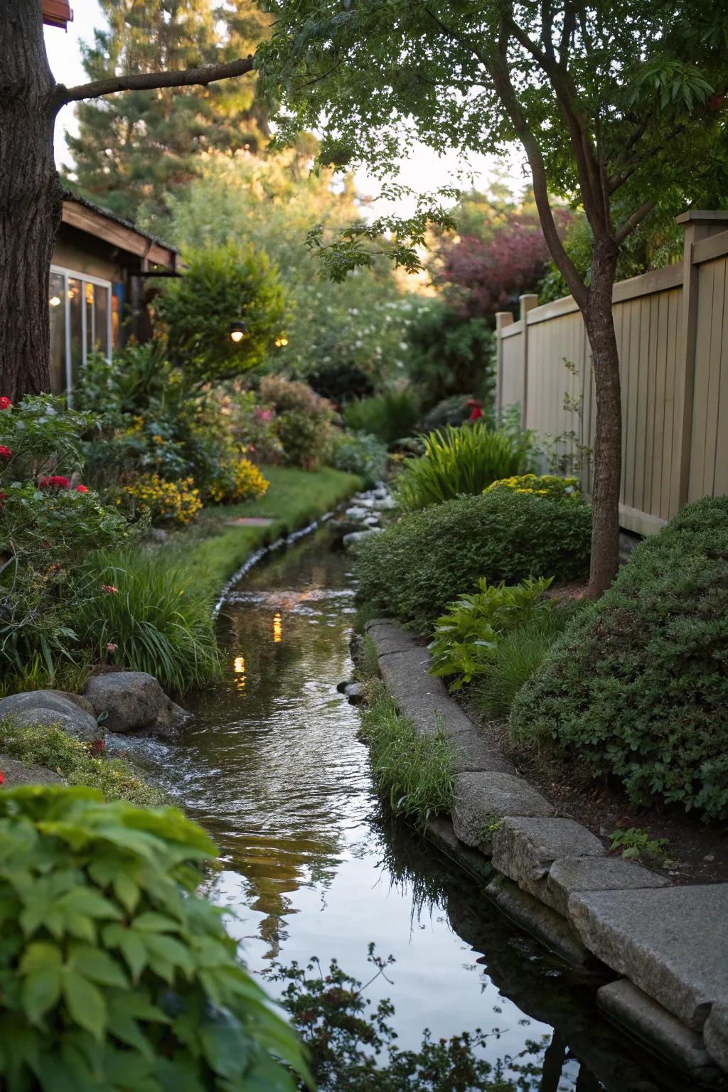 Reflective pools add serenity and visual interest.