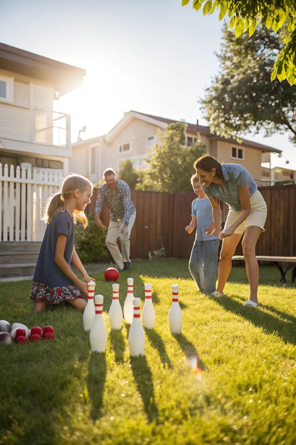 Backyard Bowling: Strike up the fun with this DIY setup.