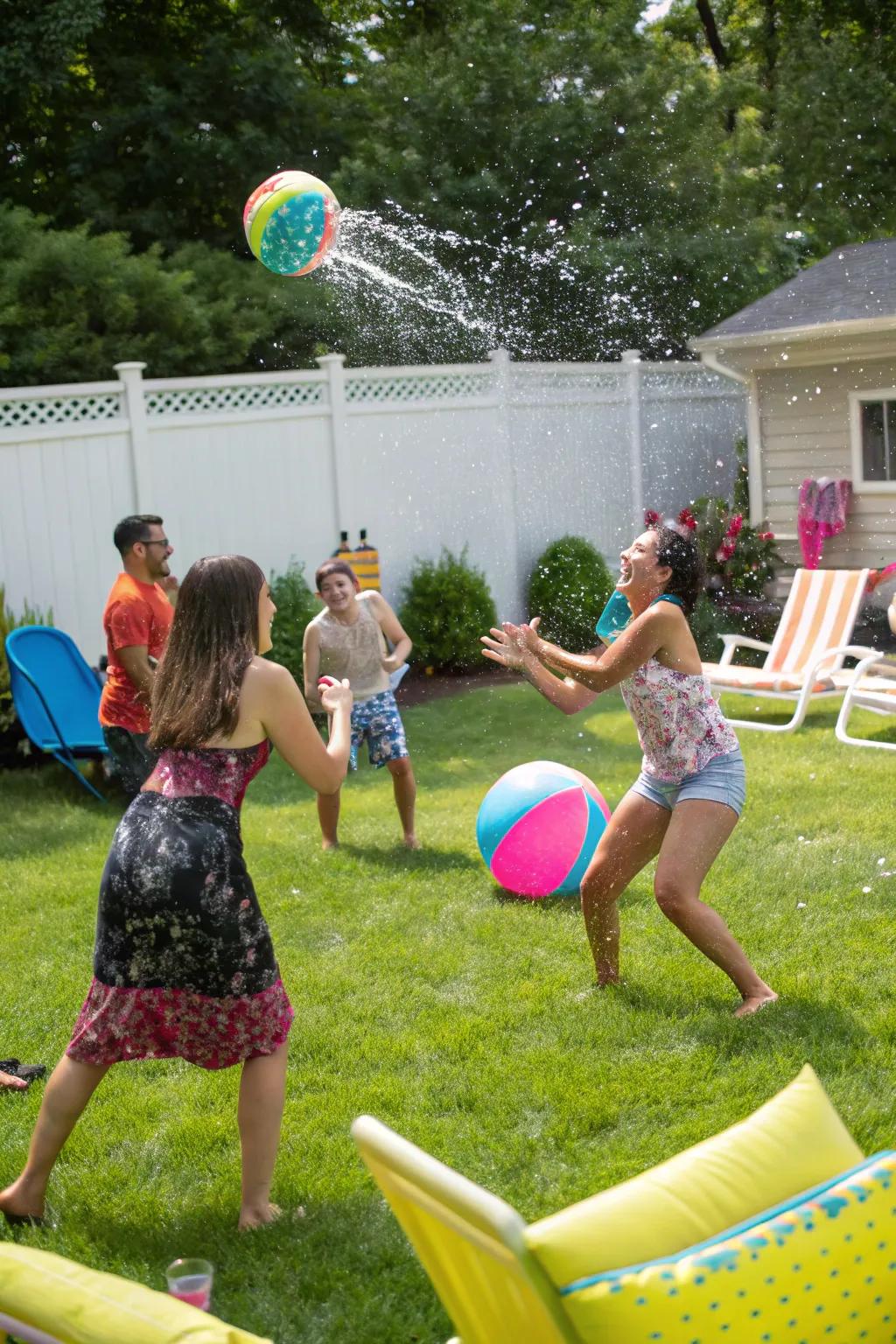 Water Balloon Volleyball: Perfect for hot days and lots of laughs.