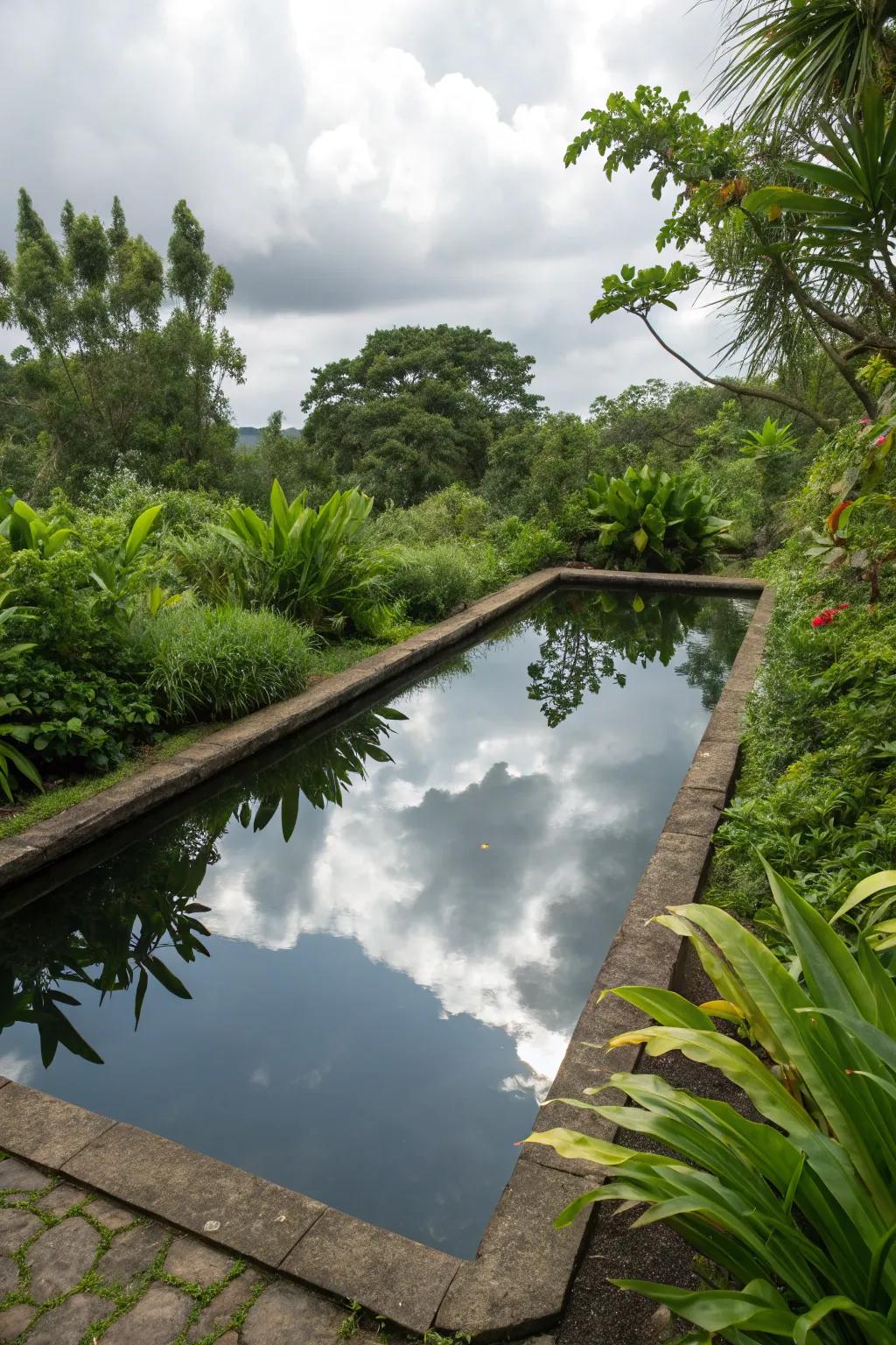 Reflecting pools offer serene contemplation.