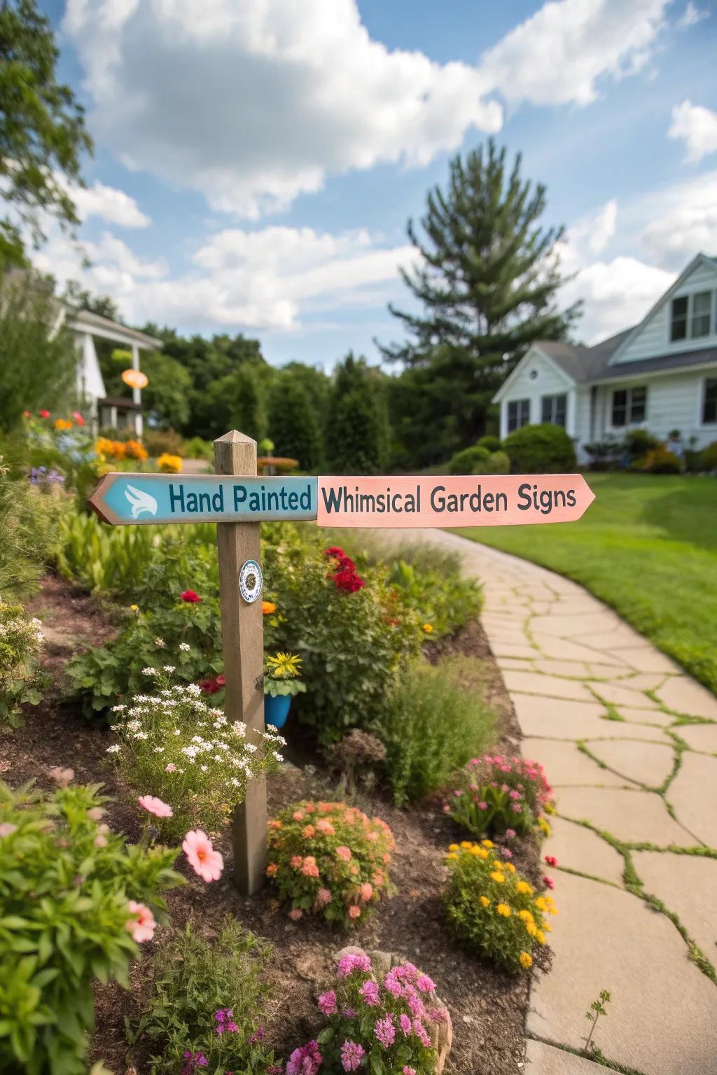Charming signs add a welcoming, personalized touch.