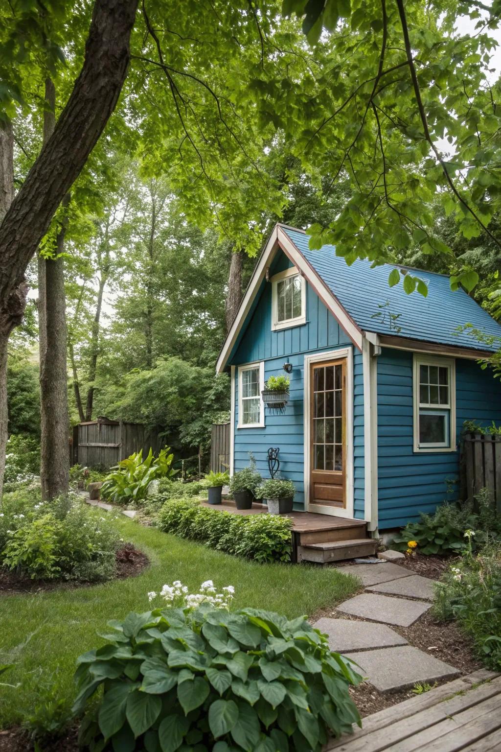 Bold colors can make your tiny house a standout feature in any setting.