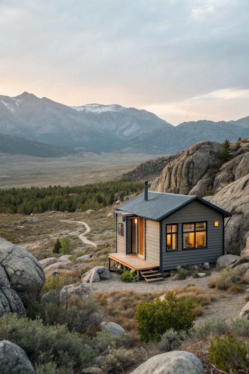 Fiber cement siding is perfect for a durable, low-maintenance tiny house.