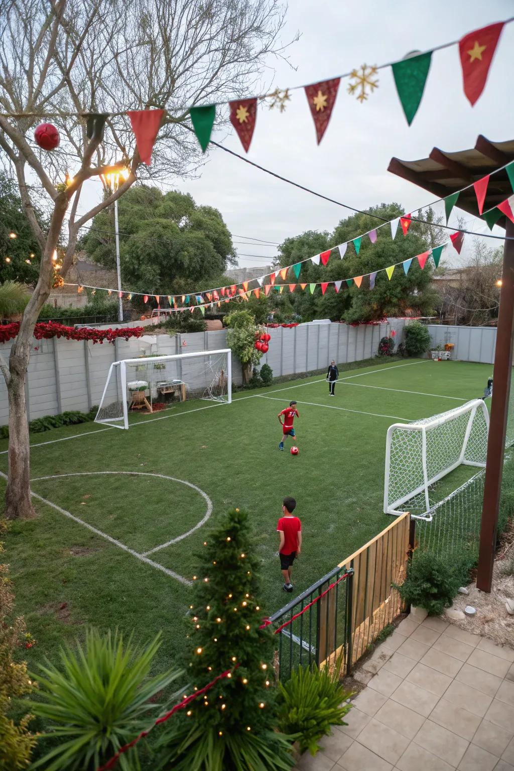 Seasonal decorations keep your field vibrant and inviting.