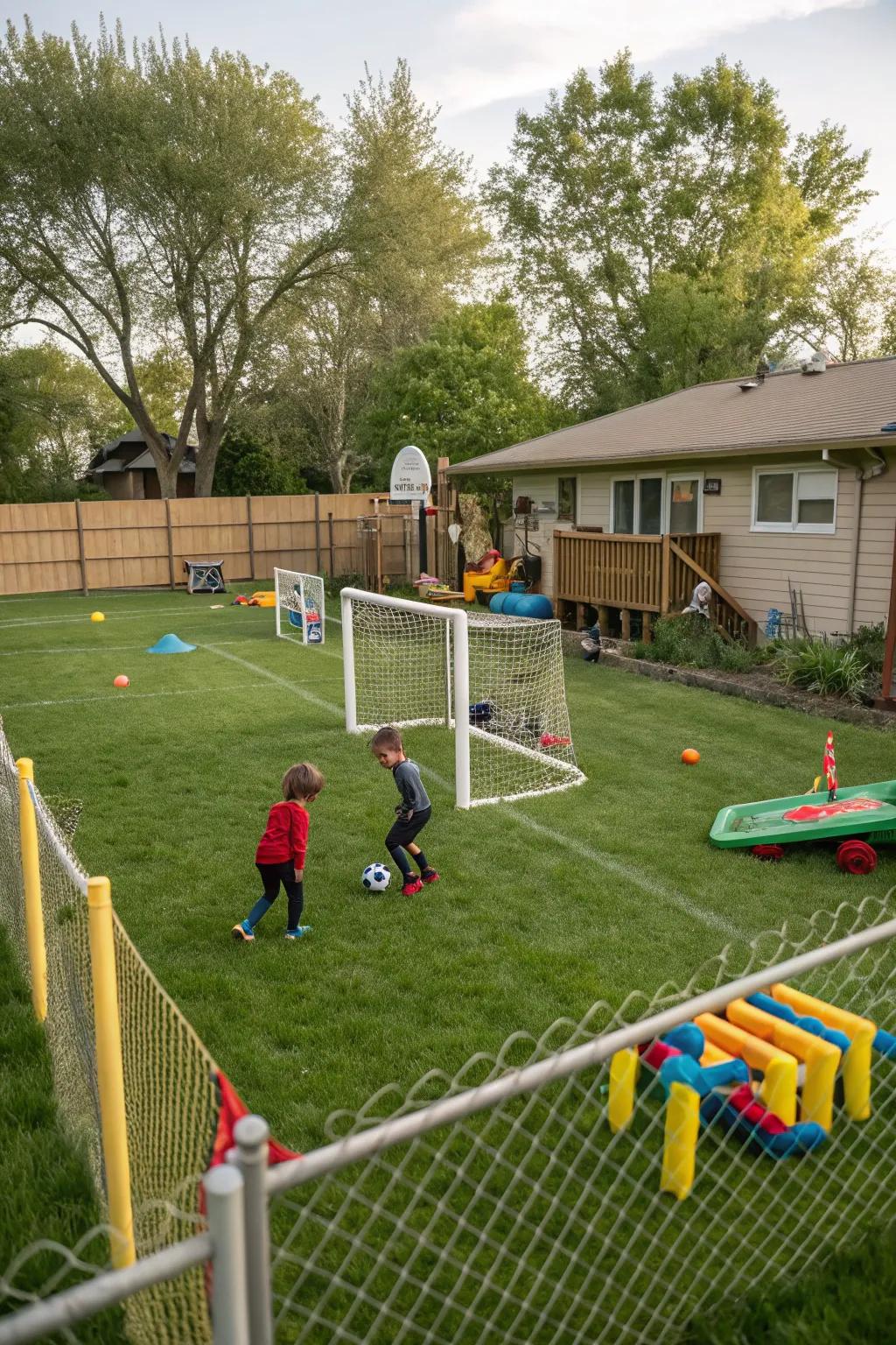 Small goalposts bring big fun to any backyard.