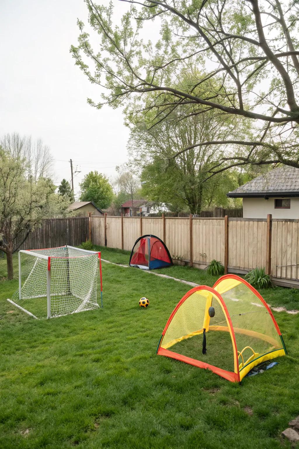 Pop-up goals provide flexibility and convenience.