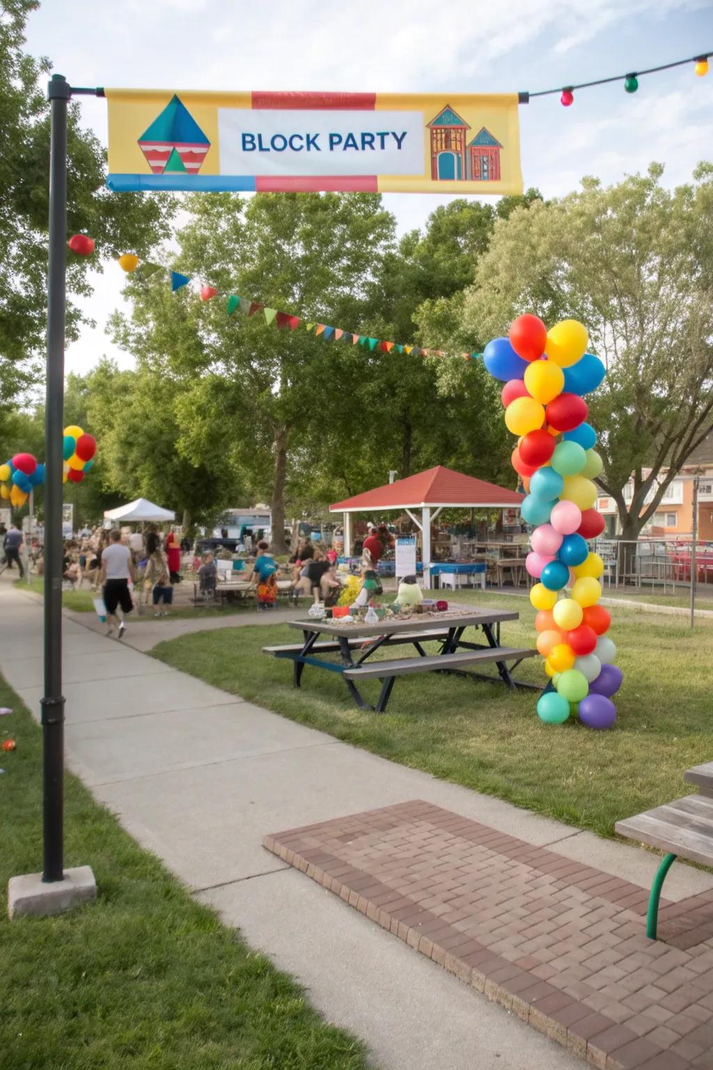 Colorful community event banner