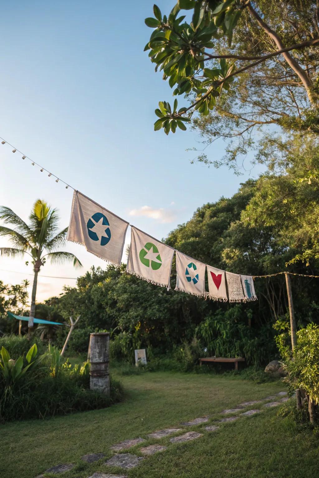 Eco-conscious outdoor banner design