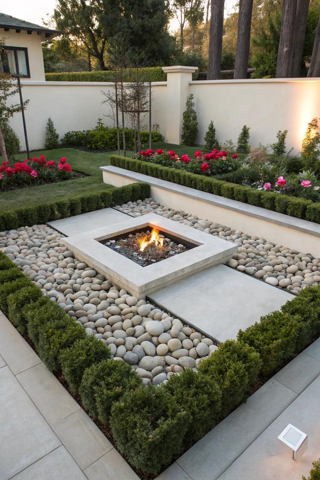 A simple yet elegant minimalistic fire pit design.