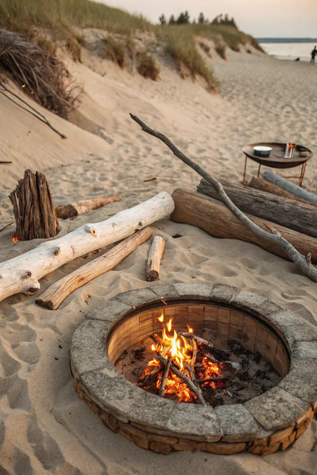 A beach-style fire pit for those who love the ocean vibes.