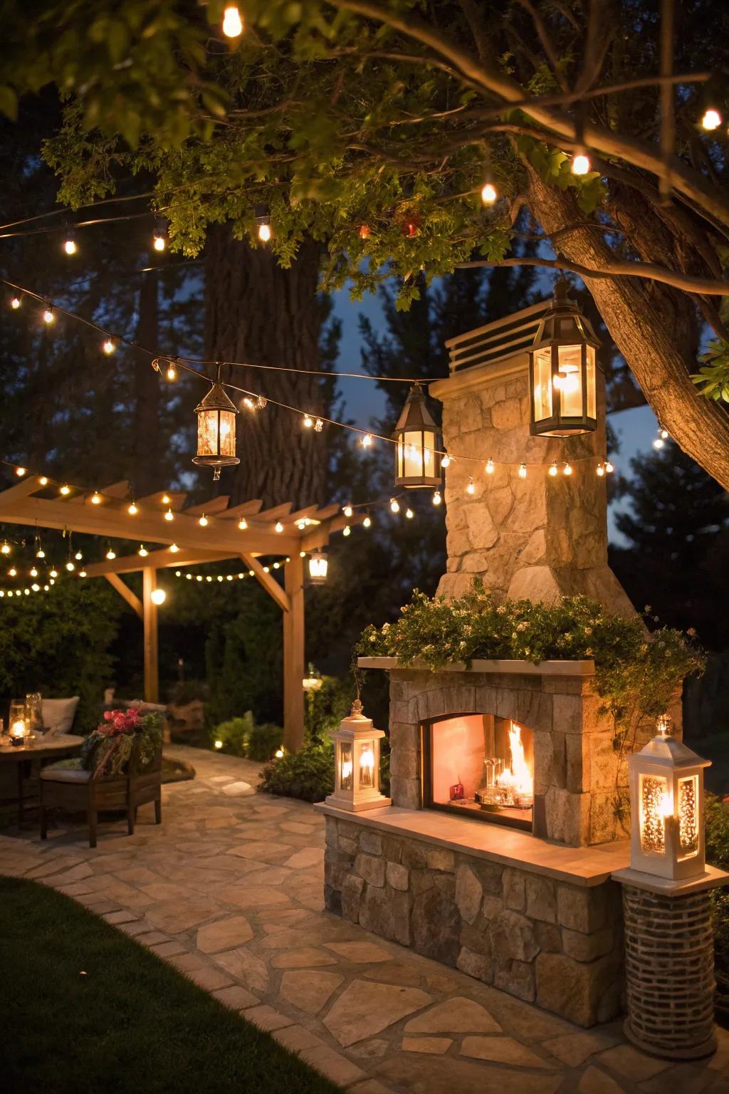 Soft lighting that creates magical outdoor moments.