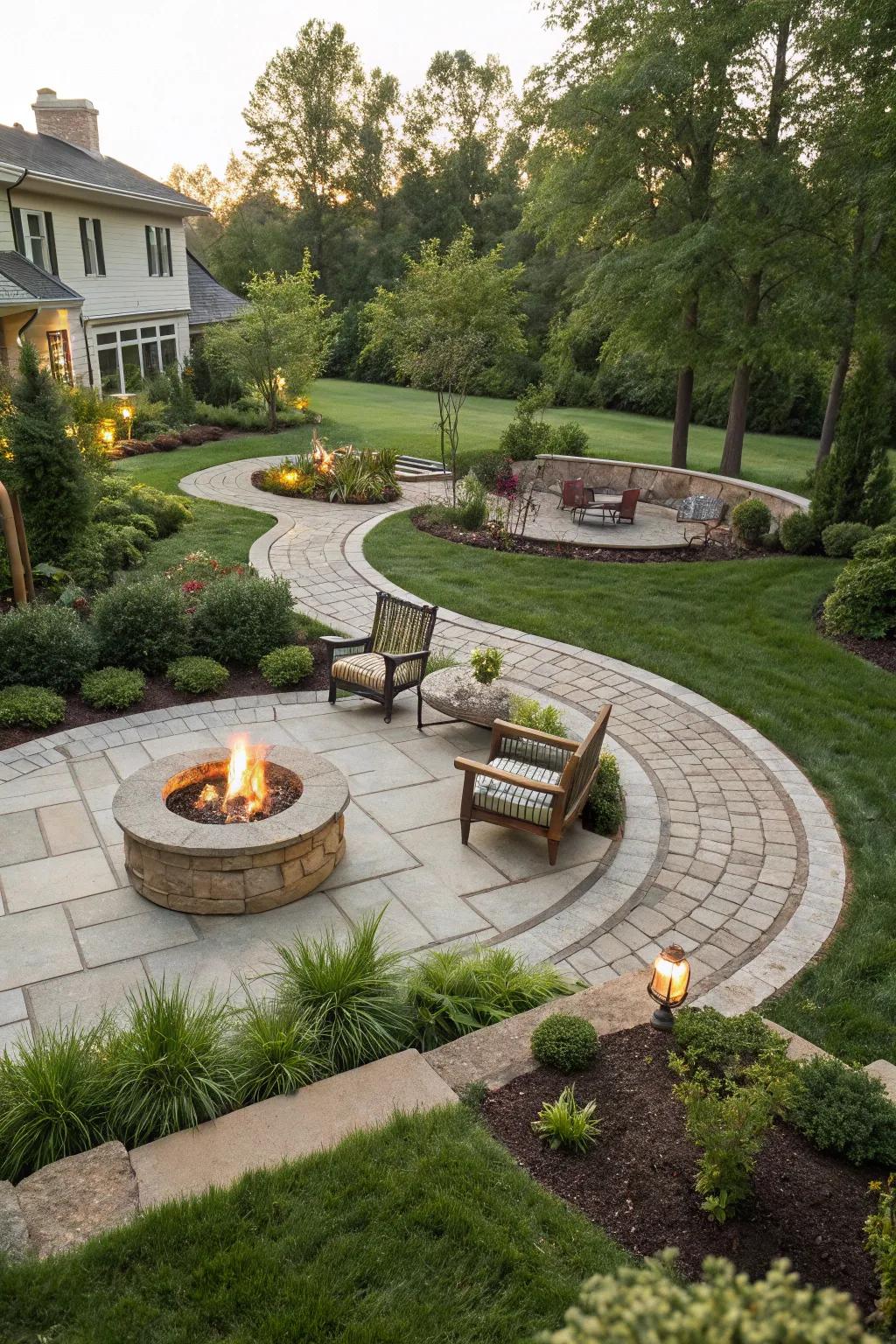 A dedicated fire pit area for relaxation and connection.