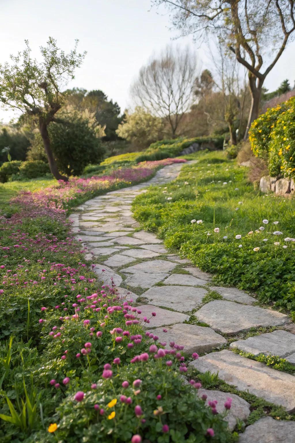 Clover pathways add charm and functionality to your garden.