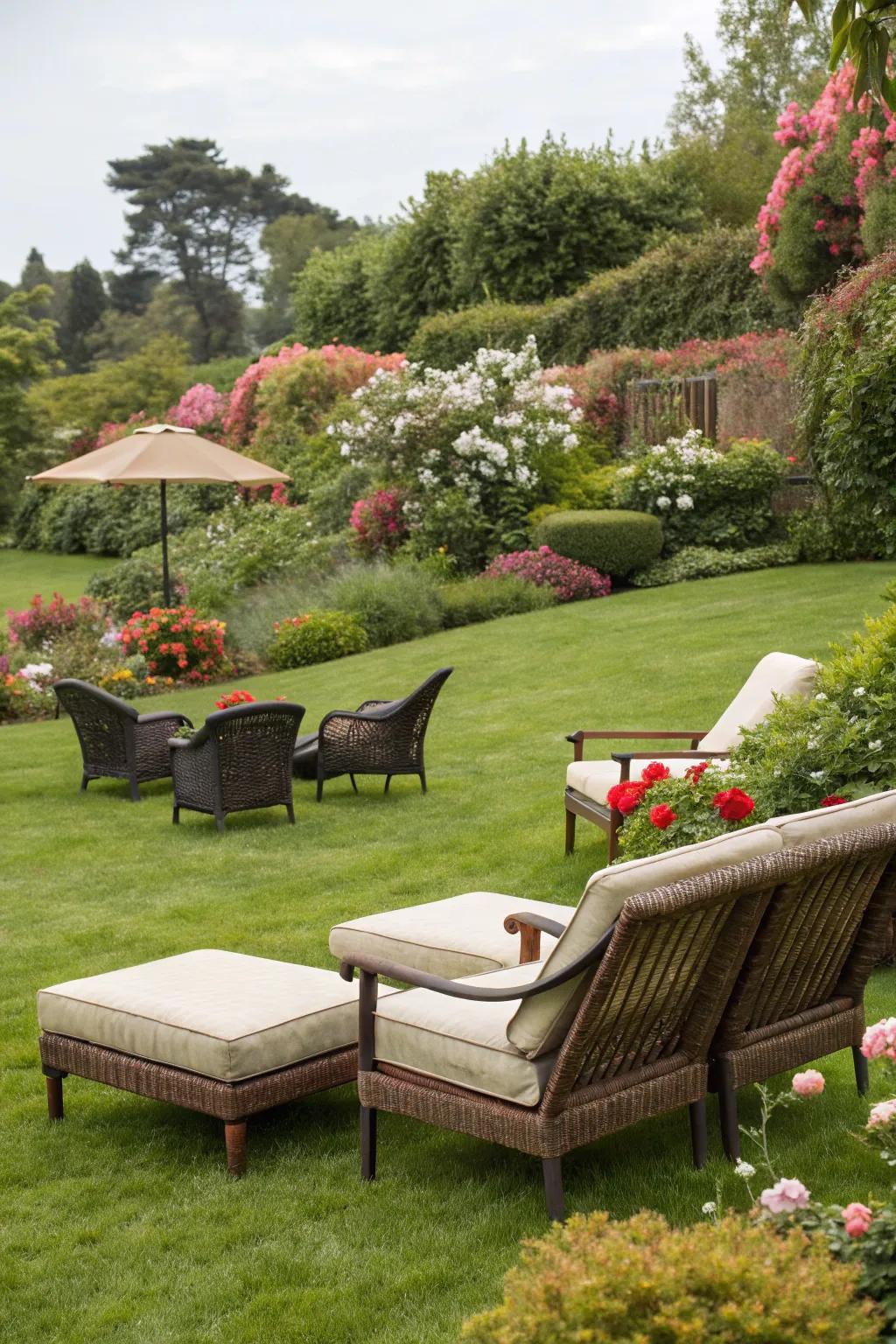 Shifting furniture often keeps grass vibrant and healthy