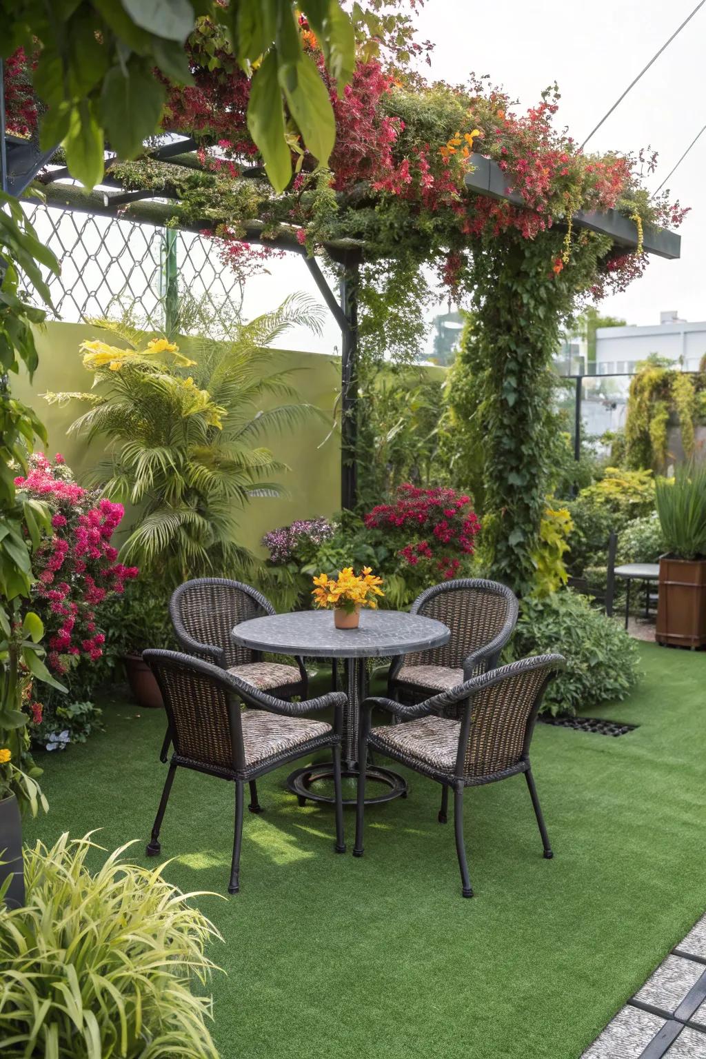 Synthetic turf offers a fuss-free, verdant alternative