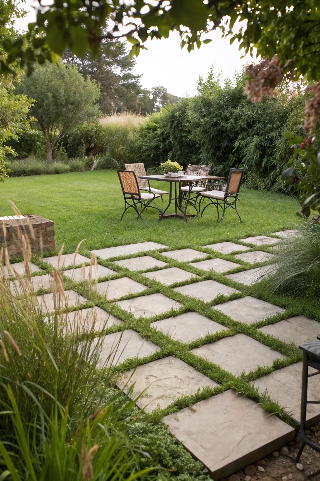 Portable patio tiles for flexible and sturdy outdoor spaces