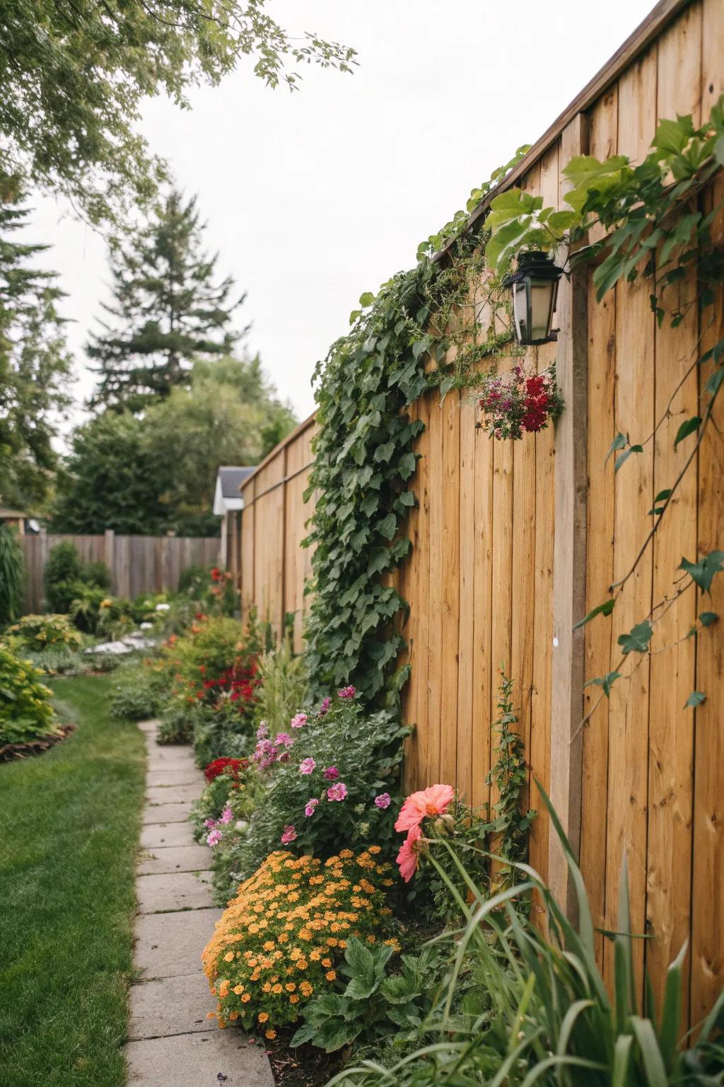 Add warmth with wooden wall elements.