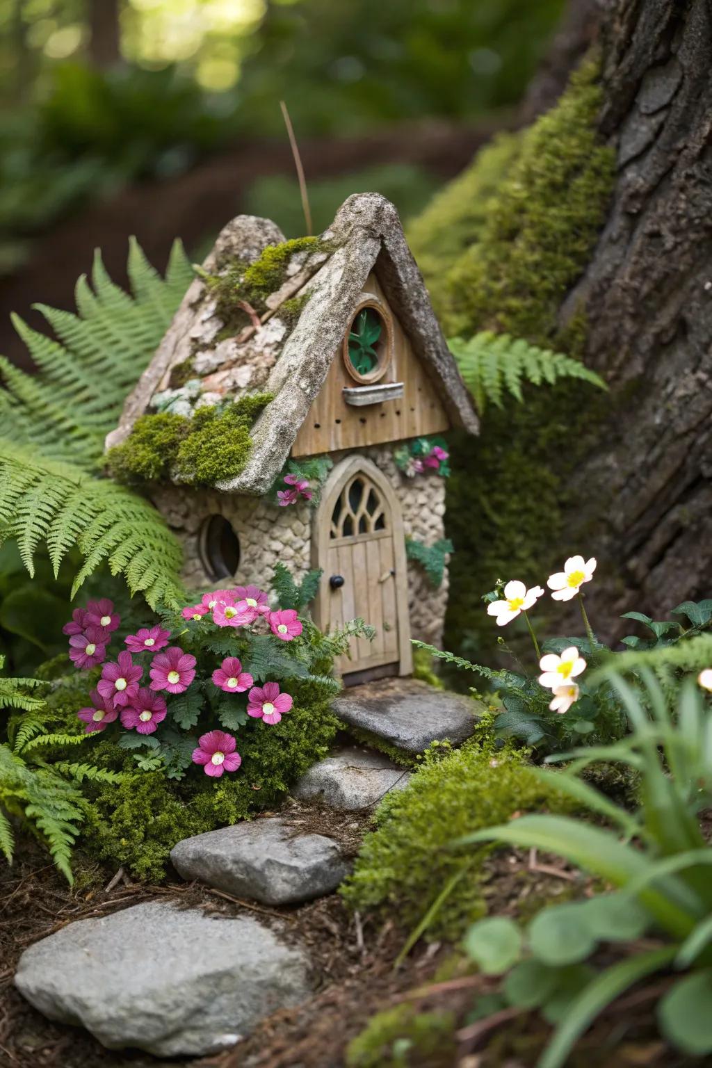 Fairy houses add magic and whimsy to your garden.