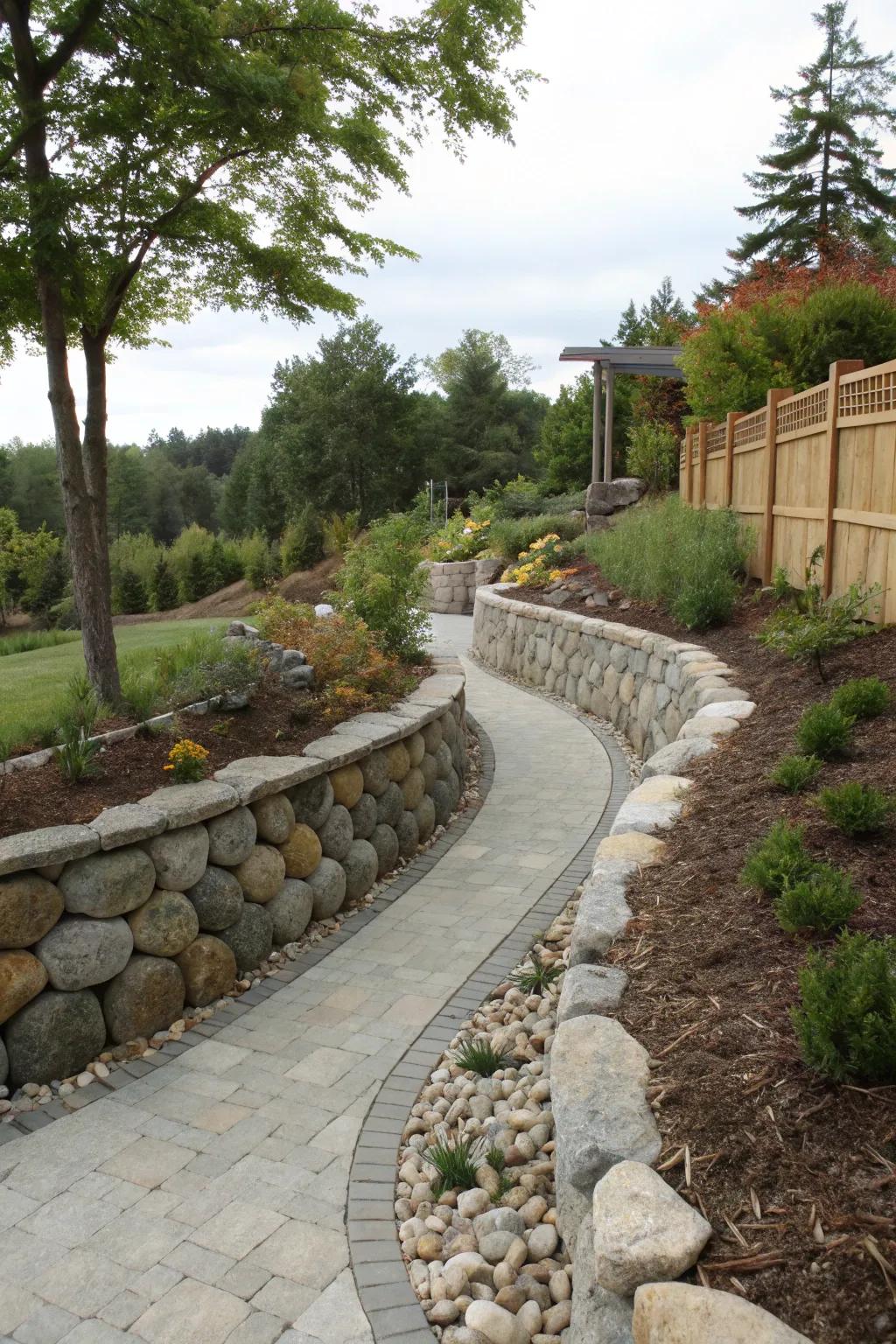 Enhance flow with functional pathways in your patio design.
