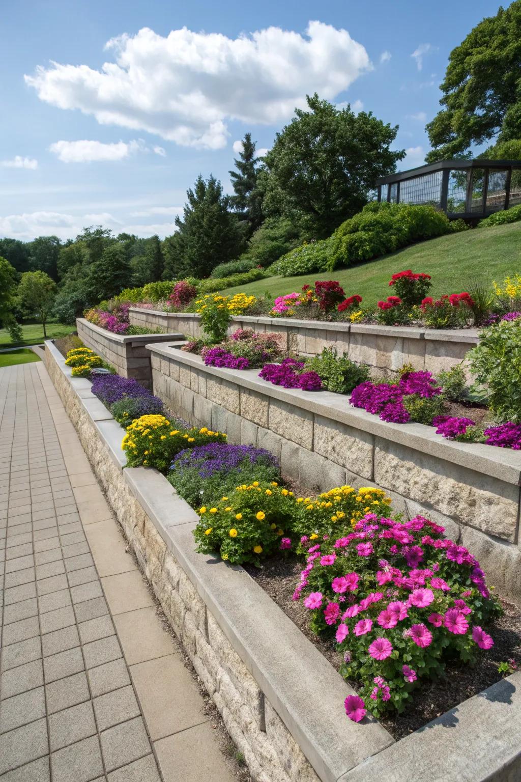 Showcase your gardening skills with raised planting beds.