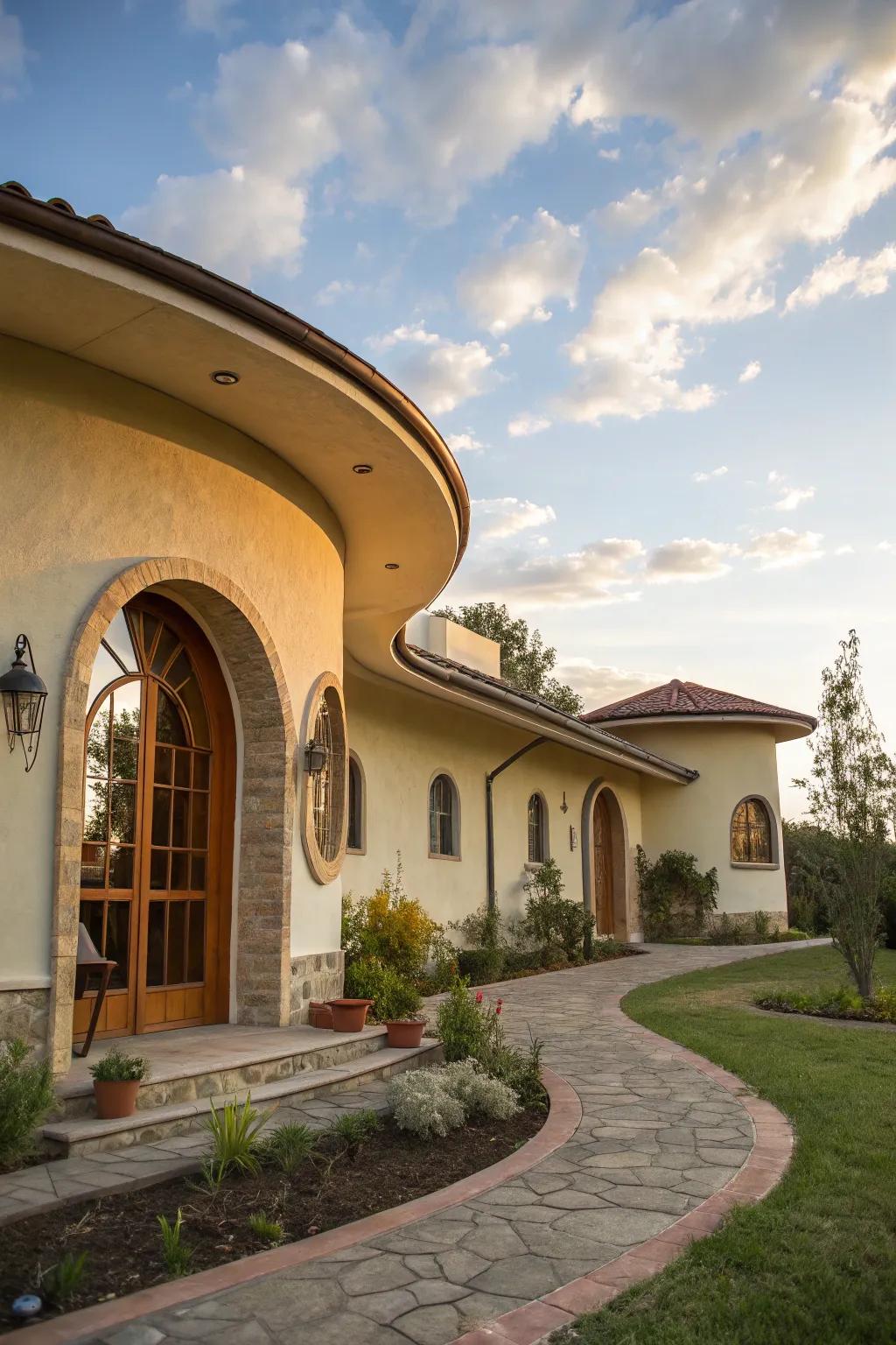 Curved architectural elements offer soft and refined accents.