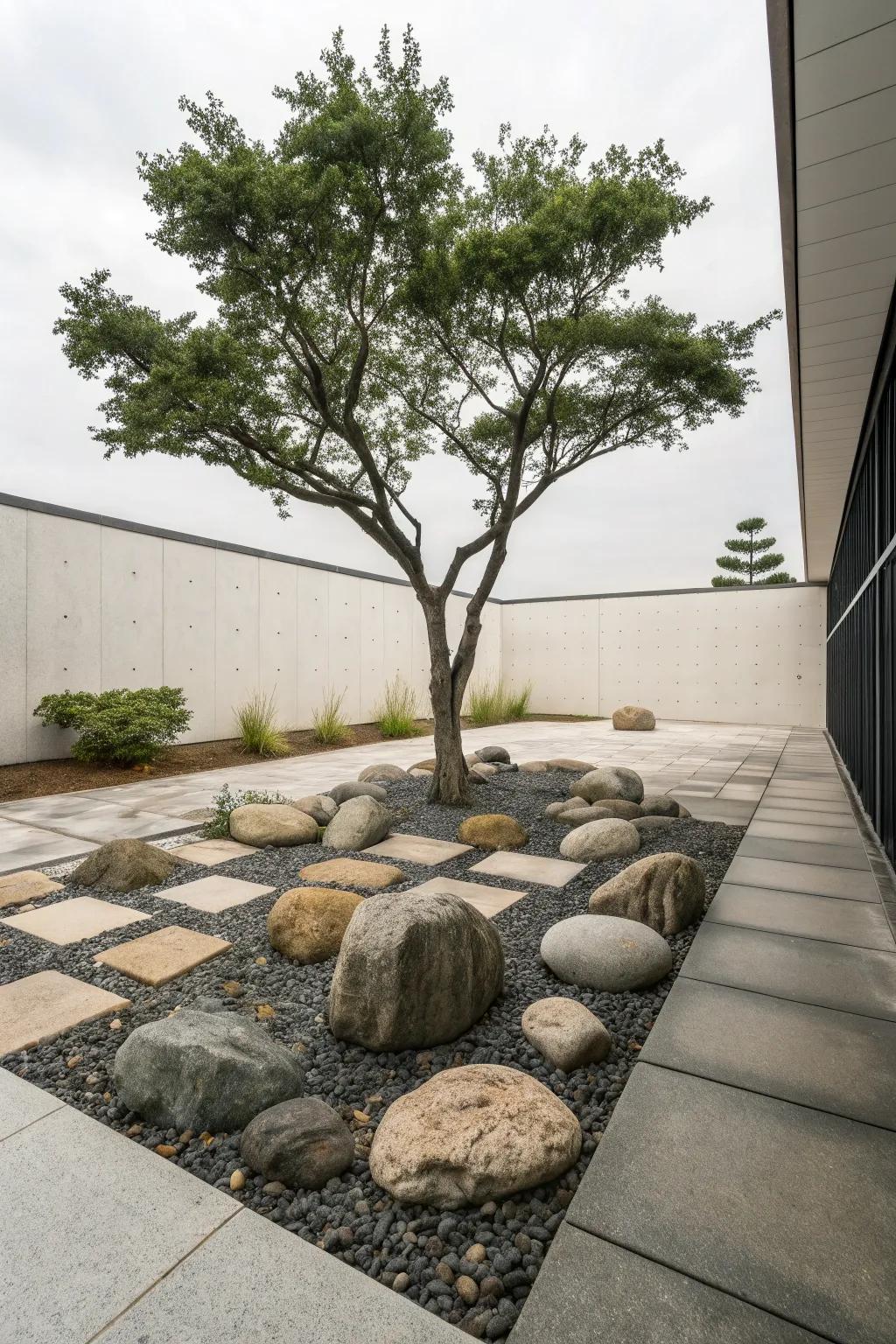 Minimalist rock designs offer a modern, clean look.