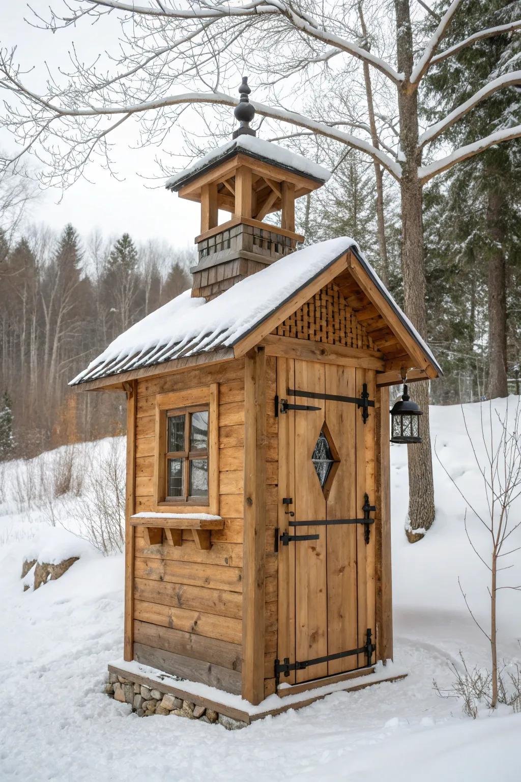 Compact insulated pump house designed to protect equipment during cold weather