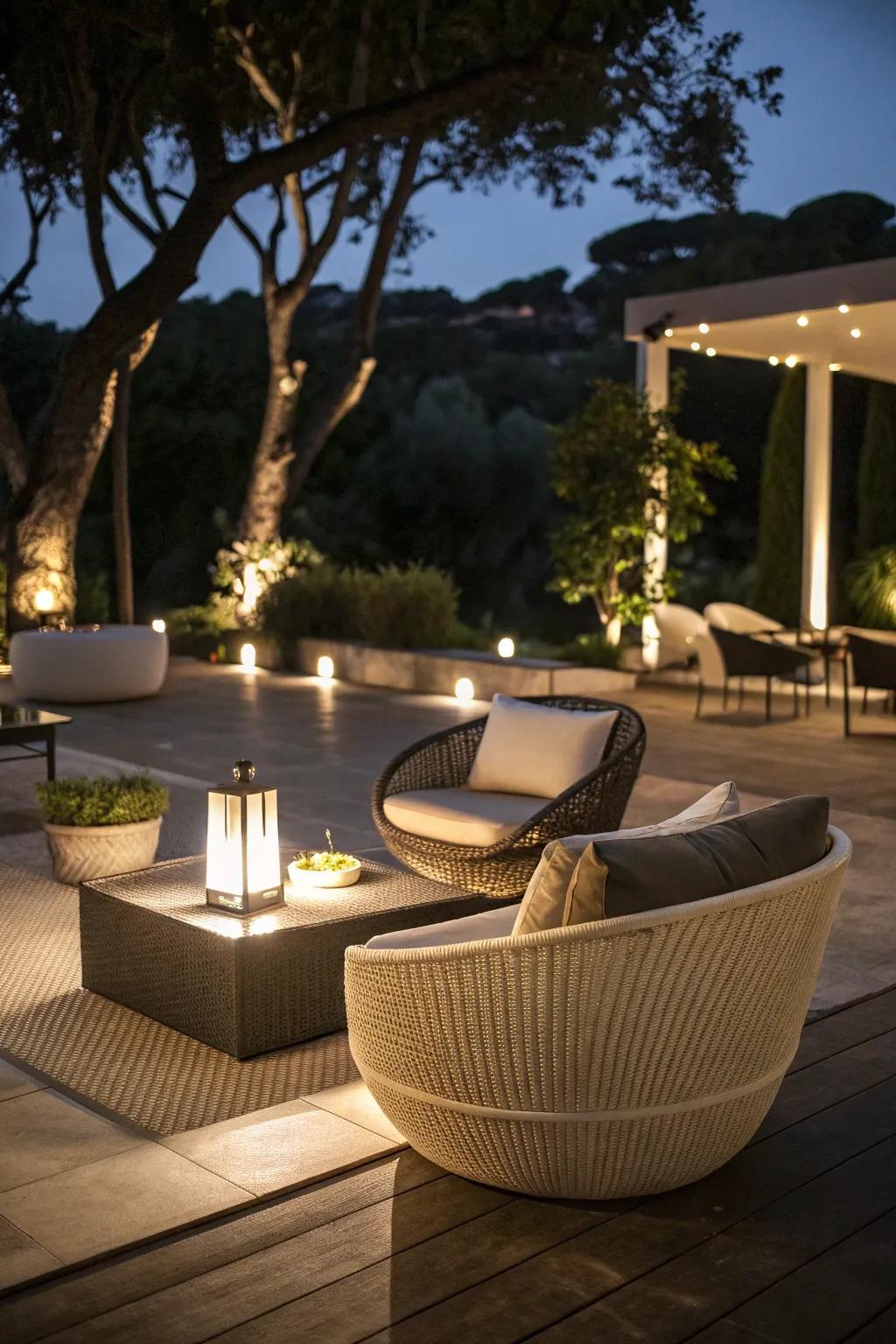 Create cozy settings with ambient lighting.