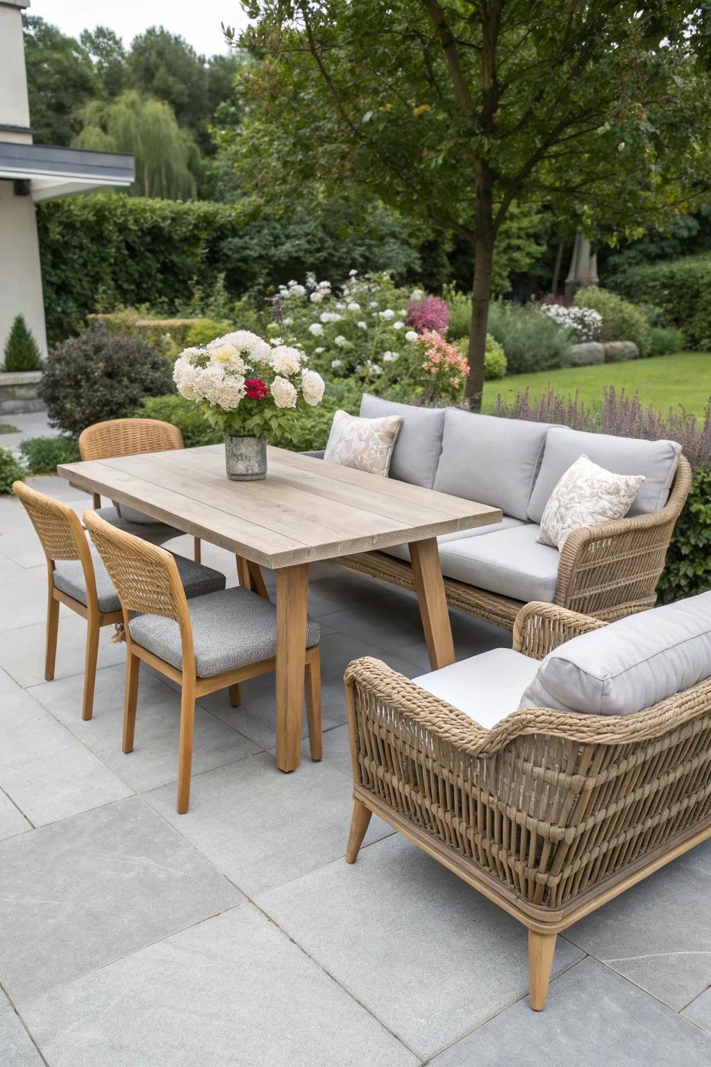 Neutral hues create soothing aesthetics.