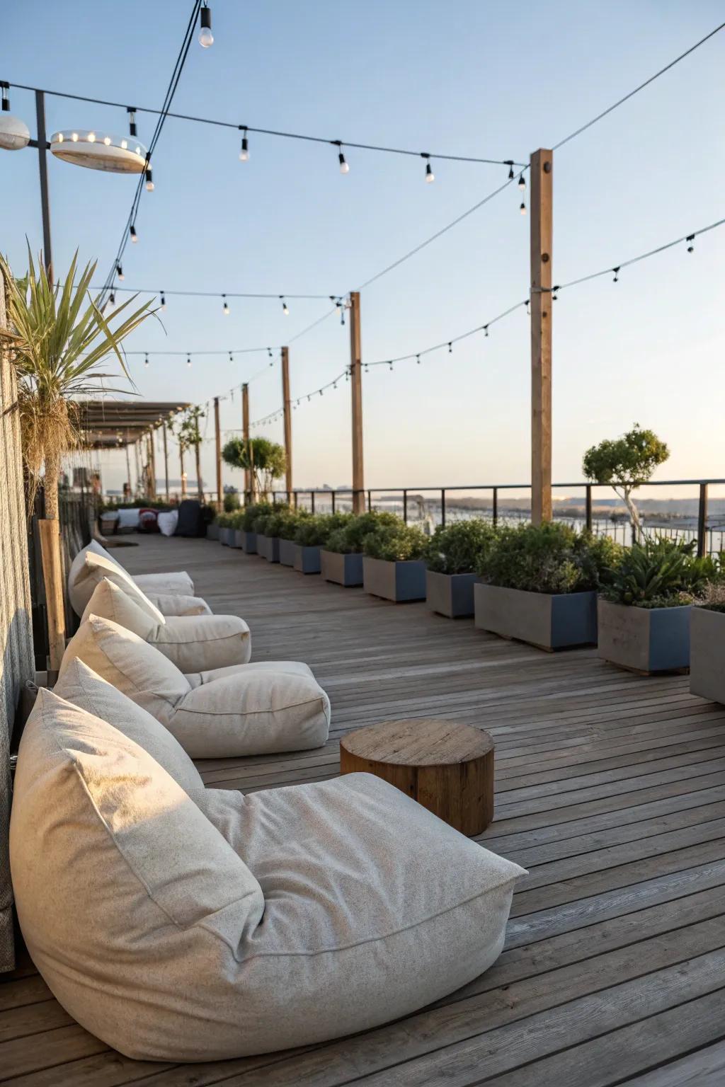 Experience superior comfort with plush lounge furniture.