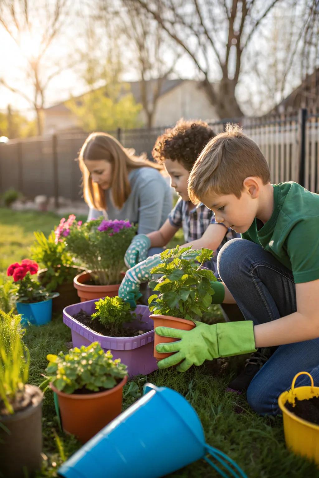 Gardening inspires growth and learning.