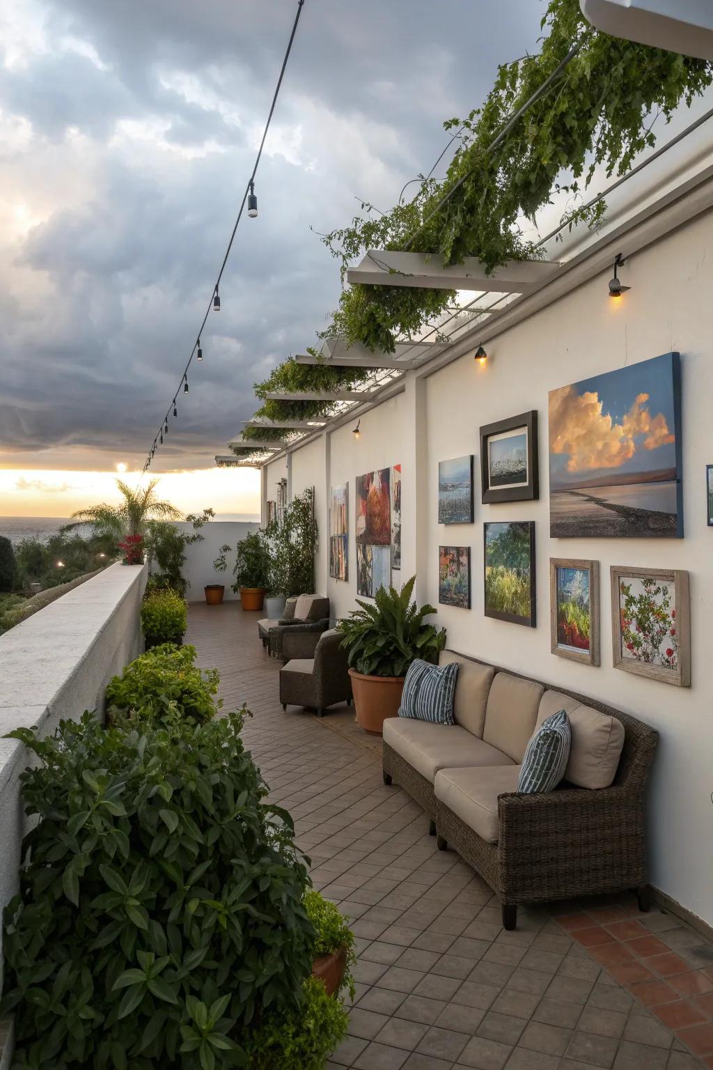 Outdoor art adds a personal touch to your patio.