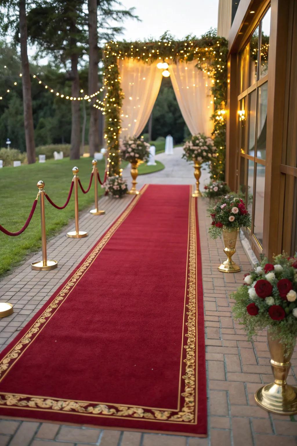 An elegant carpet runner adds a touch of class.